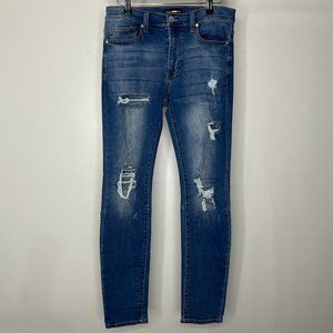 Fashion Nova Men light wash ripped jeans -